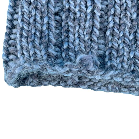 Crochet Unisex Neck Warmer Infinity Cowl Neck Scarf Blue 10"X10" - Picture 4 of 6